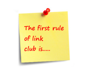 link building motto on post it note
