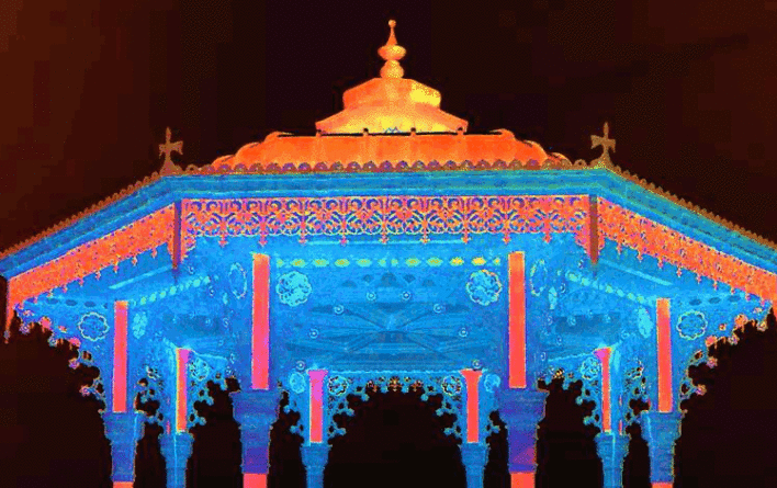 brighton bandstand in a digital style